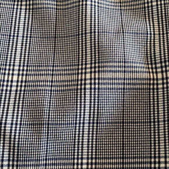 Zara Basic White, Blue & Black Plaid Dress Pants Elastic Waist Size M - Picture 2 of 8